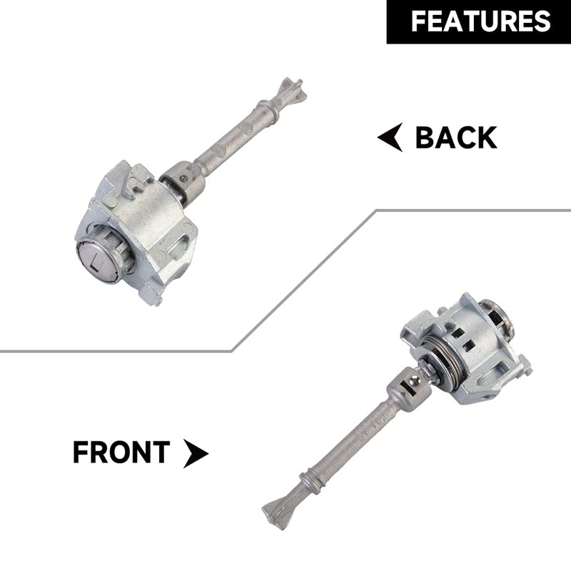 Yollky Front Door Lock Cylinder Set Kit with 2 Keys