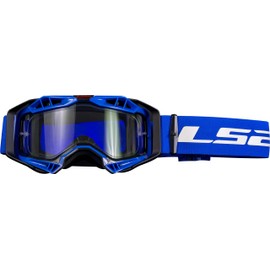 LS2 Aura Enduro Series MX Goggles with Pinlock Lens Motocross Goggles Enduro Goggles Black Blue Clear