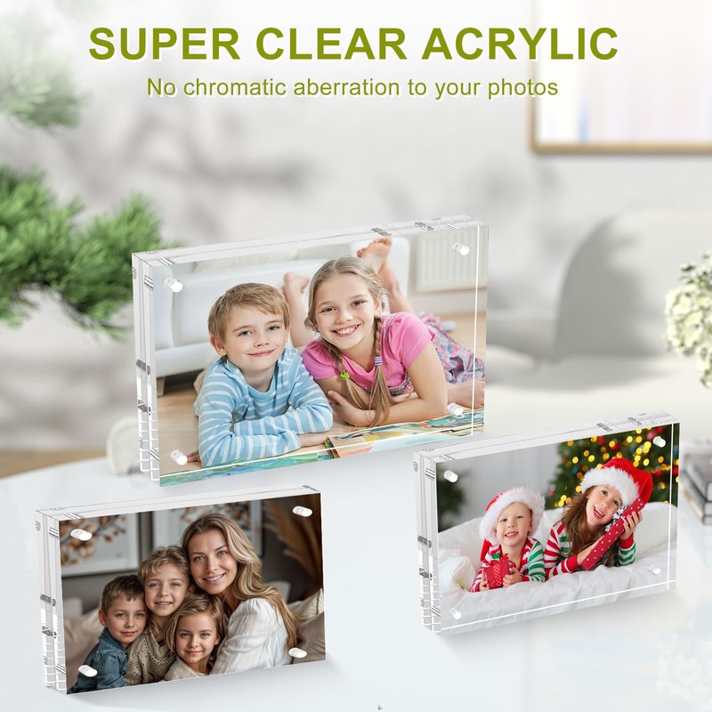 Adboros 5x7 Acrylic Picture Frame 10 Pack, Clear Picture Frames
