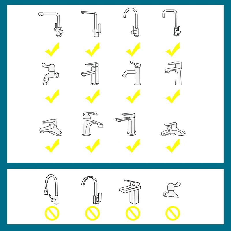 LikeHome 2 Packs Matte Black Rotating Faucet Extender Aerator, Solid