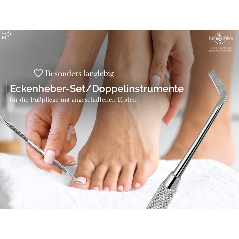 InstrumenteNrw Set of 5 Nail Corner Lifters Corner File Foot