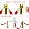 Nuogo 6 Pcs Velvet Stanchion Rope Red Carpet Party Decorations