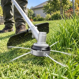 Universal Trimmer Head for Lawn & Weed Cutting – Aluminum Alloy Head with 4 Replacement Lines for Outdoor Yard Care