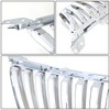 Chrome Badgeless Vertical Style Front Upper Bumper Grille Compatible with