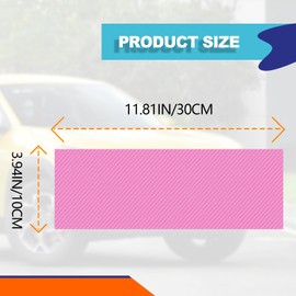 3PCS DIY Carbon Fiber Decals Emblem Kit, with Spatula and Cutter, Compatible with Chevy, Size 11.8" x 3.93" Carbon Fiber Pink