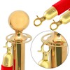 Okllen 4 Pack Red Velvet Stanchion Rope, 5 Feet Crowd