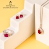 PEORA Created Ruby Stackable Ring in Rose Tone Sterling Silver,
