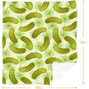 Newhomestyle Dill Pickles Throw Blanket Soft Warm Cozy Lightweight Decorative