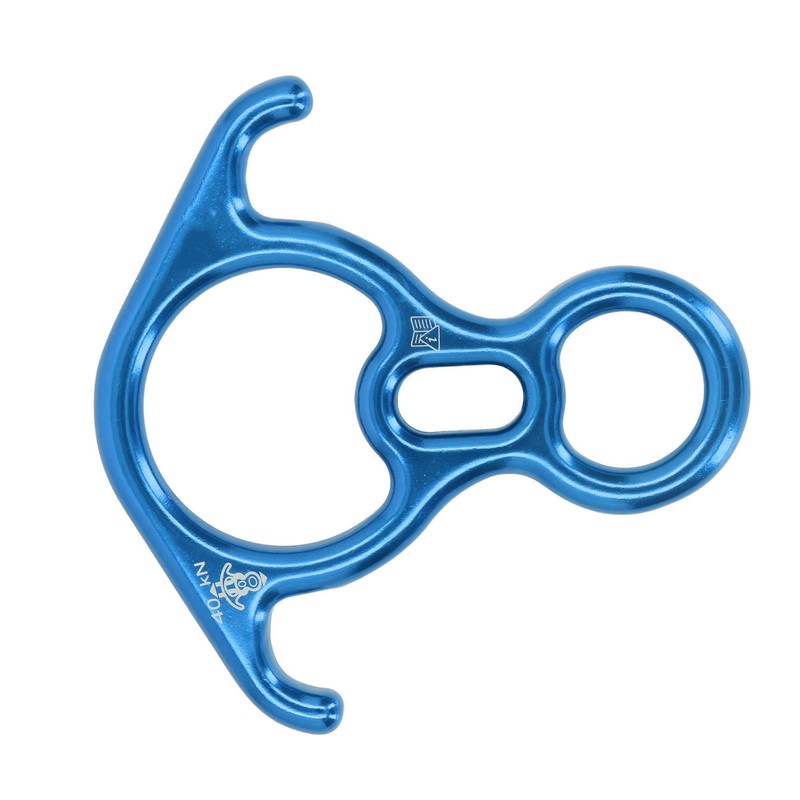 Descender Gear Aluminium Alloy 40KN Pulling Force Ox Horn Shaped