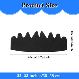 YUXIANLB 6 Pcs Black Baseball Caps Inserts Shapers, Flexible Washable Reusable Hat Liner Cap Fitter Inserts, Felt Hat Sweat Liner Hat Support Brim Shaper for Snapback Caps Fitted Caps Sport Caps