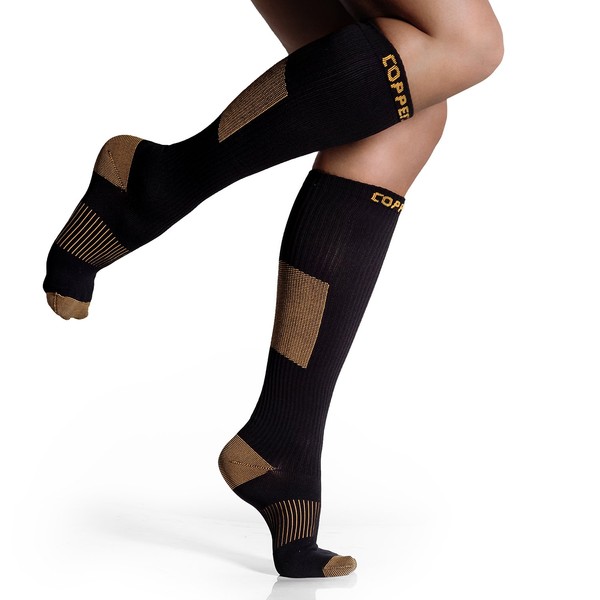 CopperJoint Long Compression Socks - Copper-Infused, Comfortable and Durable Design, Help Joint and Muscle Recovery -Small-Medium