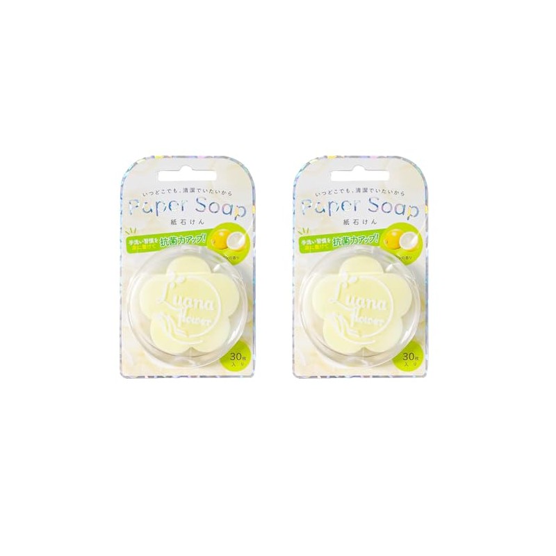 Q-FLA 824791 Paper Soap, Hand Wash, Lemon, Set of 2,
