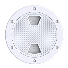 SEAFLO 4" - 8" White Circular Non Slip Inspection Hatch w/Detachable Cover (4")