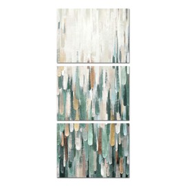 LoveHouse Sage Green Abstract Canvas Wall Art Green and Yellow Paintings Pictures Prints Green White Artwork