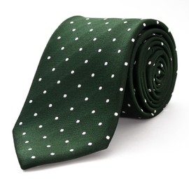 MICHIKO LONDON Brand Necktie Made in Japan Nishijin Weave 100% Silk Jacquard Woven Pin Dot -