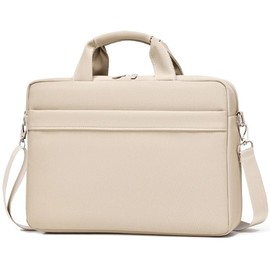 CAAORDKSO 14 inch Laptop Case Briefcase Shockproof Protective Laptop Sleeve Cover Waterproof Computer Shoulder Bag, Khaki