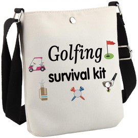 JTOUK Golfing Survival Kit Crossbody Bag Golfing Gift Golf Accessories Gift for Mom Golfer Humor (Survival Golfing CB EU)