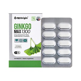Enget Origin Ginkgo Max 1300 30 tablets / 엔젯오리진 징코맥스 1300 30정 x1박스 미국직수입 은행잎추출물 비타민B C D 아연 함유