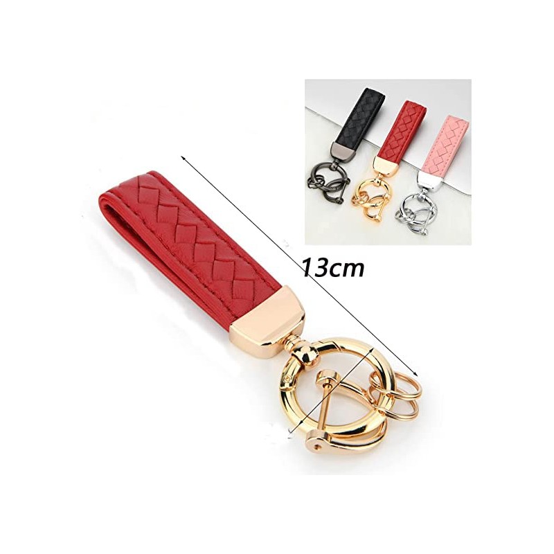 AIXUAN Keychain Genuine Leather Suitable for Men and Women, 360