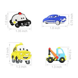 FUNSEE Shoe Charms for Boys, 20 PCS Car/Truck Charms Boys Shoe Decorations for Clog Garden Shoes for Kids Boys Men