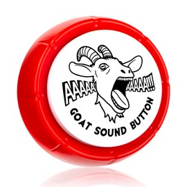 FunisFun Goat Desk Toy with Goat Squeak, Funny Button with Sheep Sound for White Elephant Gag Gifts Men Women Office Gifts for Dad from Daughter Son, Novelty Toys for Playing Jokes