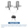 sourcing map Push Plunger Lock with Keys & Screws &