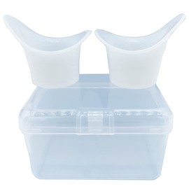 2Pcs Eye Wash Cup,Eye Cups for Eye Wash,Silicone Eye Bath Cup for Rinse with Storage Container