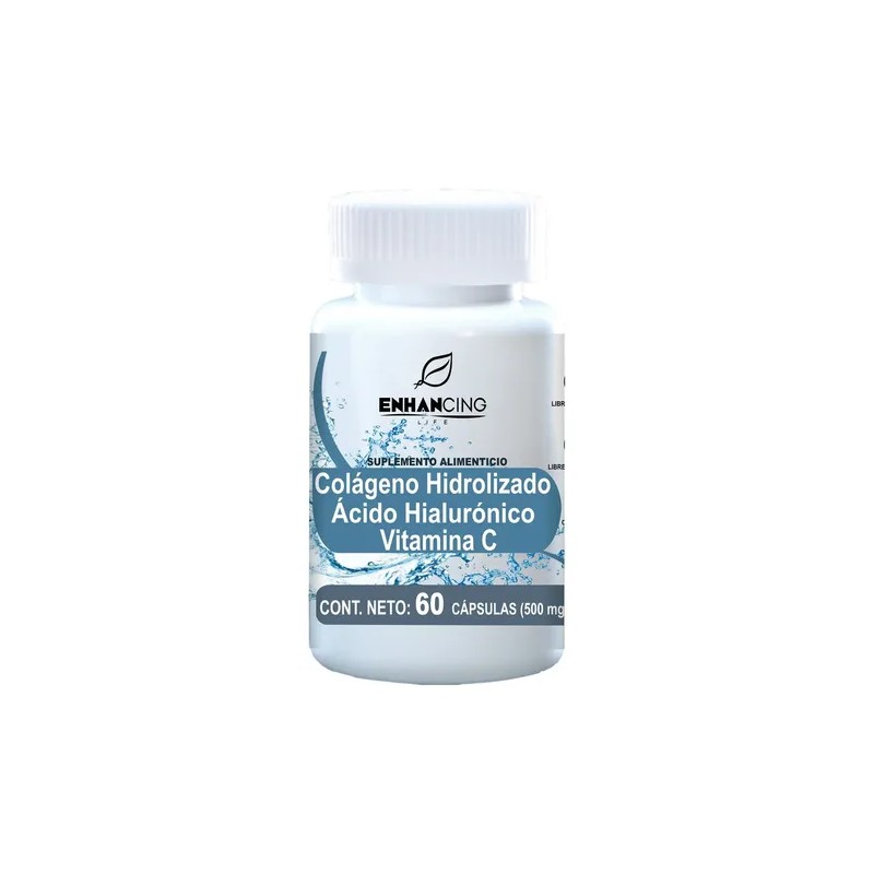 Cápsulas Colágeno Hidrolizado Ácido Hialurónico Vitamina Enhancing Life Unidades