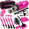 【Mother's Day】THINKWORK Pink Portable Vacuum Cleaner Kit with 8000PA Cordless