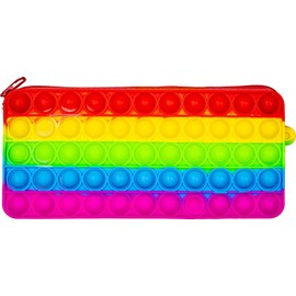 CRAZE PressNPop Pencil Case Press N Pop Fidget Toy Sensory Anti-Stress Toy for Children Adults Bubble Set Heart Shape Colourful Motifs Beautiful Colour Combinations