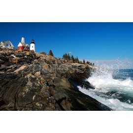 PHOTOSBYJON Pemaquid Point Lighthouse Color Choose from Four Sizes Maine Photographic Print Photo Picture Poster Standard Frame Size