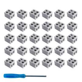 30 Pack 2-Pin 8mm LED Strip Lights Connectors Solderless LED Connectors for 12v Tape Lights, Surelock White LED Tape Light Splice Connector Cord for 5v 24v COB Monochrome LED Low Voltage Strip