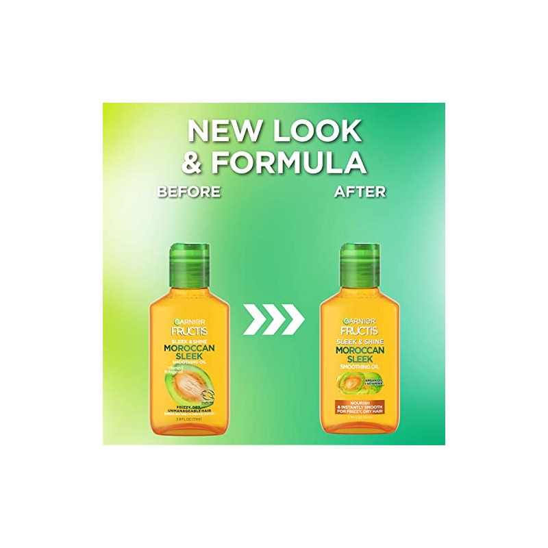 Garnier Fructis Sleek & Shine Moroccan Sleek Oil Treatment, Frizzy,