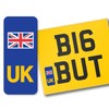 SIGNS247 UK Union Jack Flag Number Plate Vinyl Stickers United