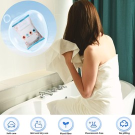 Paquete de 6 toallas grandes comprimidas de 142.24 x 71.12 cm, toallas de baño desechables de algodón portátil, de papel grueso, reutilizables, adecuadas para senderismo, camping, playa,