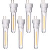 DGE S14 LED Bulb 6 Pack String Light Bulbs 1.5
