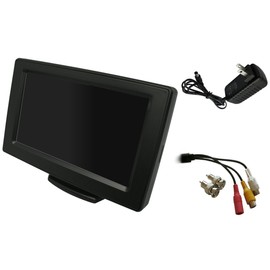 Broadwatch 4.3INCH LCDモニター(車載、防犯使用可能）AC電源付