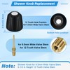 Coolfell Matte Black Bath Tub Spout Shower Trim Kit, 3