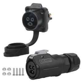 CNLINKO LP-12 3-Pin Waterproof Connector, Screw Design Round Connector, IP68 Quick Plug Aviation Connector, PIN Split Connector M12 Flange Socket (LP-12 3 Pin)