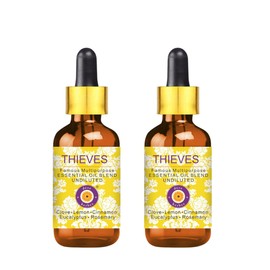 Deve Herbes Thieves Multipurpose Undiluted Essential Oil Blend with Two Glass Droppers (Pack of Two) 15ml X 2 (1 oz)
