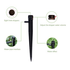 Romanend 60 Piece of Drip Irrigation Emitters and Parts or Professional Irrigation Drippers and Drip Emitters or Sprinkler System Parts and Heads for 1/4 inch drip tubing