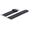 MARBURGER Watch Strap 24 mm Leather Black Silver Smooth –