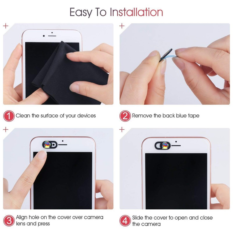 SIREG Webcam Cover Ultra Thin - Web Camera Cover fits