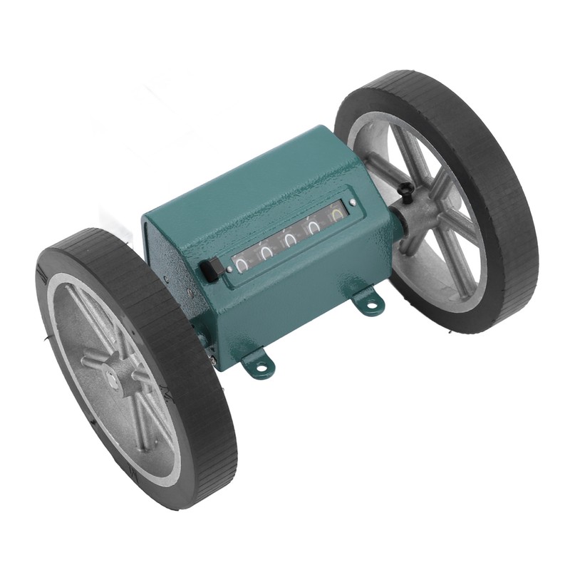 Green Digital Rolling Meter Counter 5 Digit Simple Mechanism Clear