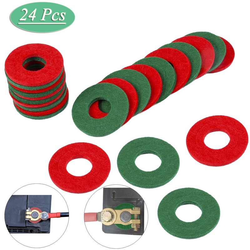 Febrytold 24 Pcs Battery Terminal Anti Corrosion Washers, 12 Pcs