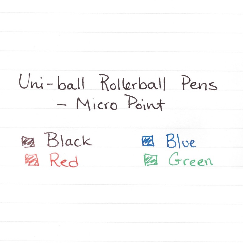 Sanford Uniball Roller Stick Pen, 0.5Mm Micro Point, Black Ink,