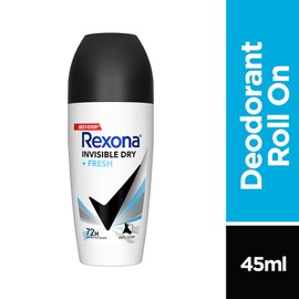 REXONA Women Invisible Dry Roll On 45ml - Helps Shield Clothes From Stains