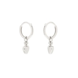 Ted Baker Harrye Tiny Heart Huggie Hoop Earrings For Women (Silver)