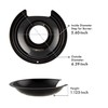 Range Kleen P1056RGE8 Style D Black Porcelain 4-Pack Drip Pans