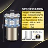 Ruiandsion 2pcs 6V 1157 LED Bulb 5050 12SMD Red BAY15D
